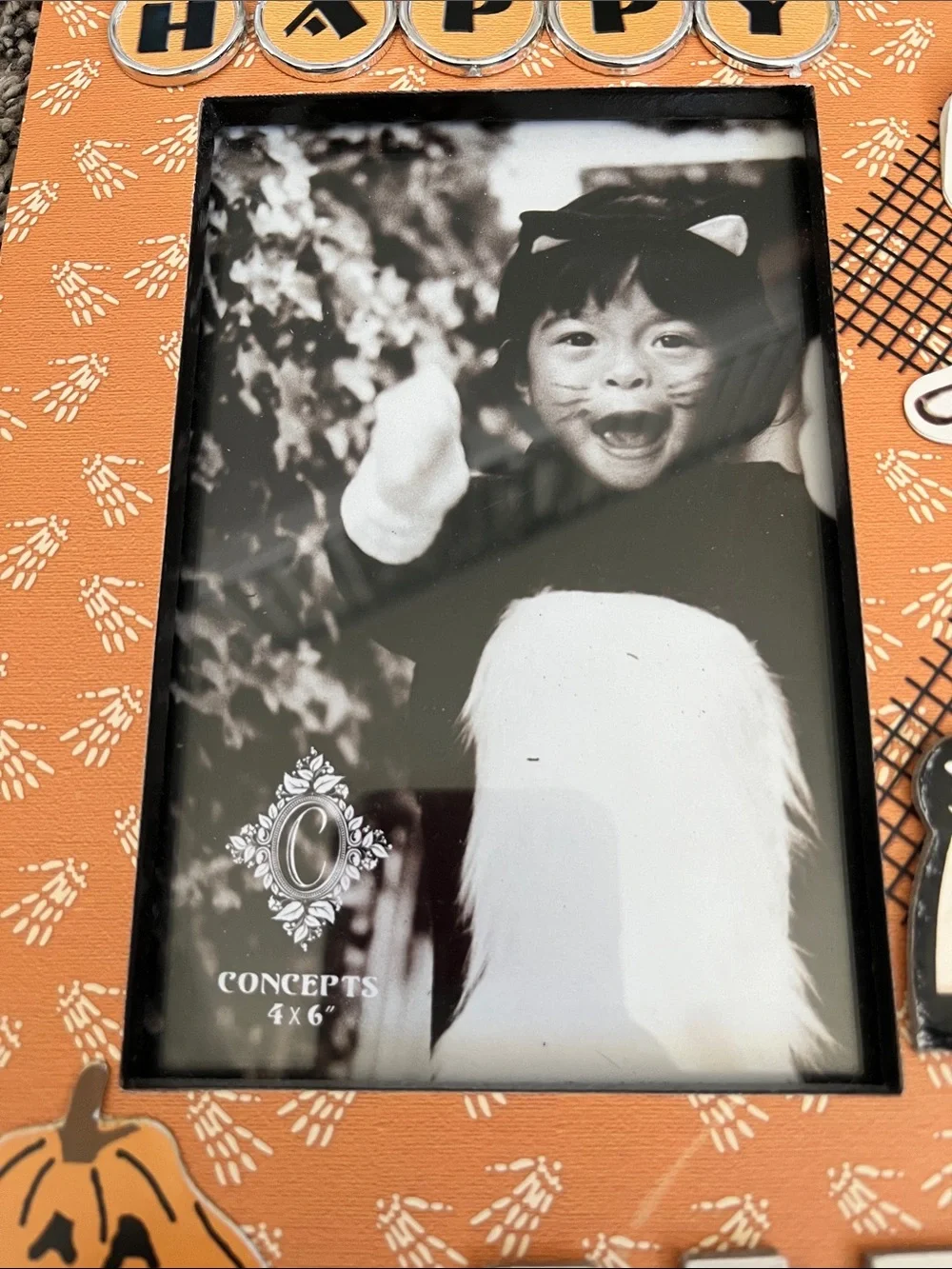 Kids Halloween Costume Photo Frame - Orange
